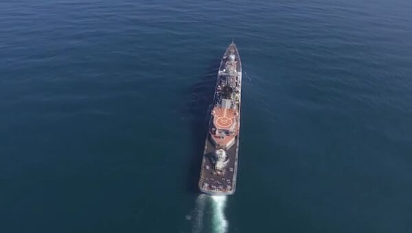 Rus savaş gemileri süpersonik Moskit füzeleri ile belirlenen hedefi imha etti - Sputnik Türkiye