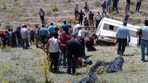 Van'da göçmenleri taşıyan minibüs takla attı - Sputnik Türkiye