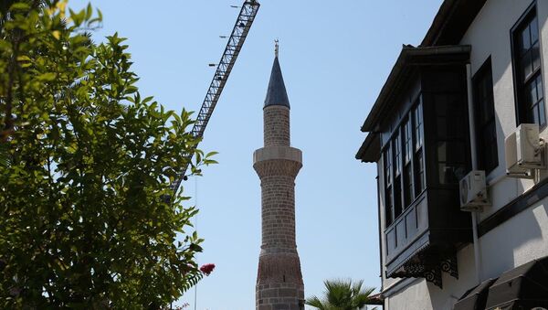 Antalya'nın ilk yerleşim bölgesi Kaleiçi'nde yer alan ve Selçukluların fethi sonrası kiliseden camiye çevrilerek, Şehzade Korkut'un adının verildiği cami - Sputnik Türkiye