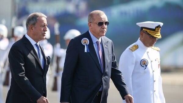 Recep Tayyip Erdoğan, TCG Kınalıada'nın (F-514), Deniz Kuvvetleri Komutanlığı'na teslim töreni - Sputnik Türkiye
