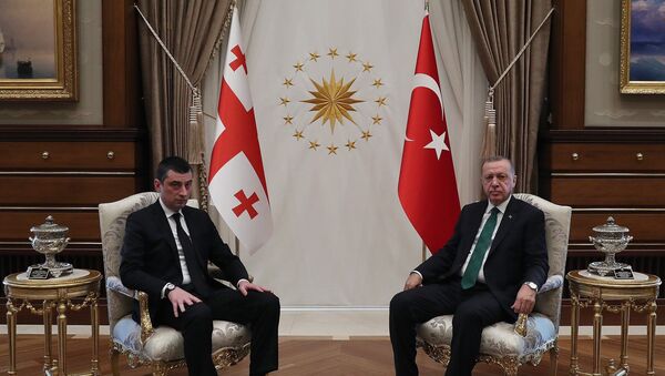 Recep Tayyip Erdoğan - Giorgi Gakharia - Sputnik Türkiye