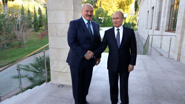 Rusya lideri Vladimir Putin ve Belaruslu mevkidaşı Aleksandr Lukaşenko - Sputnik Türkiye