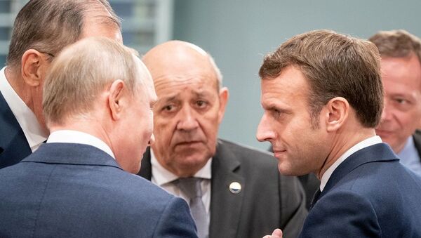 Libya Konferansı Emmanuel Macron - Sputnik Türkiye