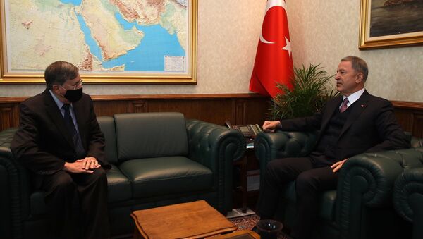 Milli Savunma Bakanı Hulusi Akar, ABD'nin Ankara Büyükelçisi David Satterfield - Sputnik Türkiye