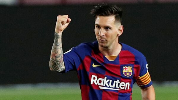 Lionel Messi, Barcelona-Atletico Madrid maçı-700. gol - Sputnik Türkiye